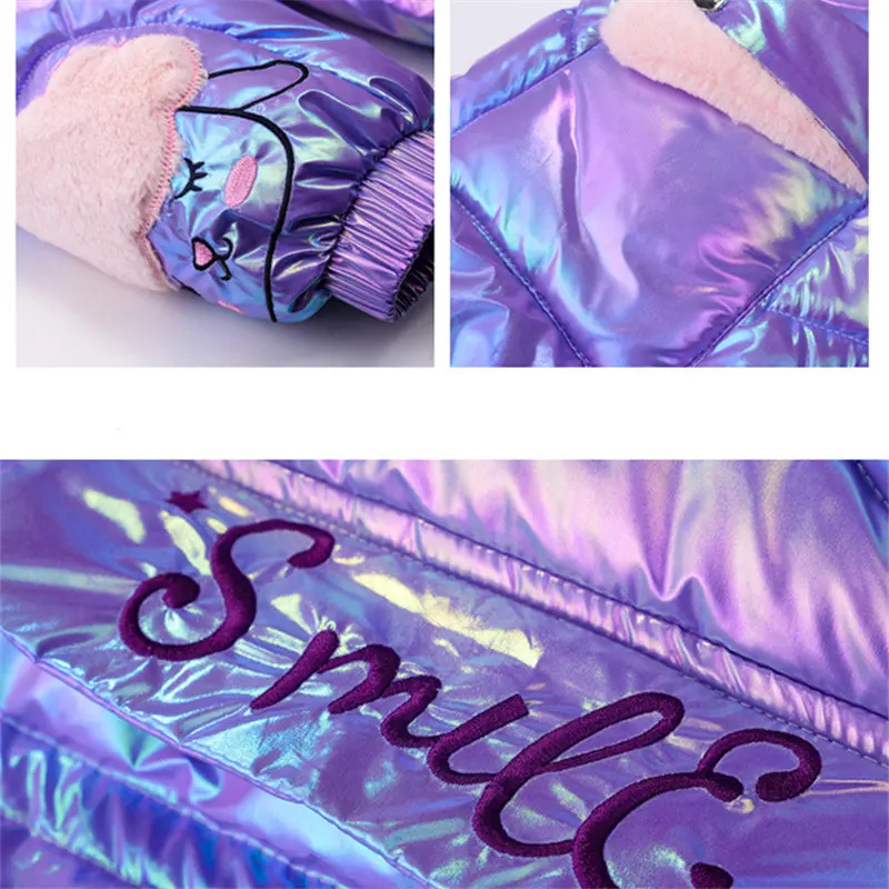 

Fashion Children's Fur Coat Cartoon Girls New Winter Jacket For Teenage Warm Hooded Parkas Long Outerwear Kids Clothing 4-13Yrs