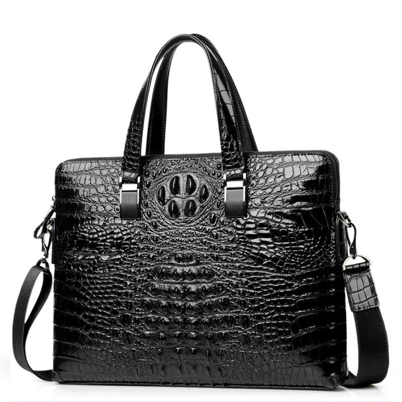Мужская сумка из крокодиловой кожи мужской портфель Офисные Сумки для мужчин