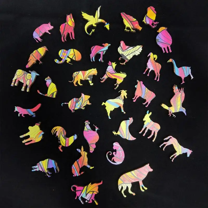 

A3/A4/A5 Size DIY Wooden Puzzle Cat Unique Shape Pieces Animal Gift For Teens And Kids Animal Shaped Christmas Gift Wooden Jigsa