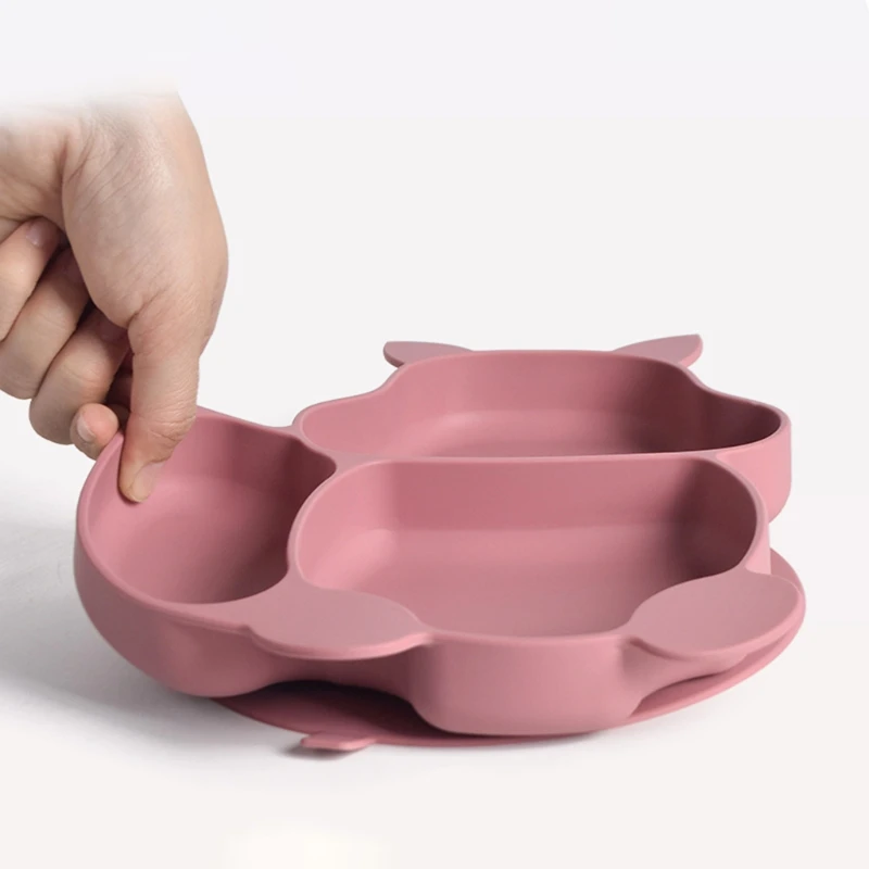 

5 PCS Baby Silicone Sucker Bowl Set Toddler Self-Feeding Break-Proof Silicone DXAD