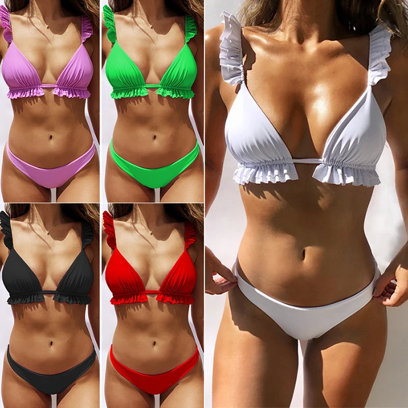 Сексуальный купальник бикини с высокой талией, женский купальный костюм из 2 частей, женский пляжный купальный костюм, женская одежда для плавания, женский купальник, бразильский стиль
