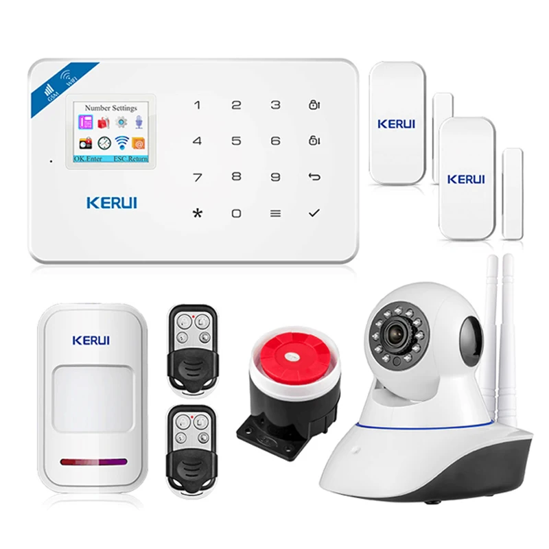 KERUI W1 Беспроводной охранных WiFi PSTN сигнализация Камера комплект мини-сигнализация устройства приложение Remote Управление