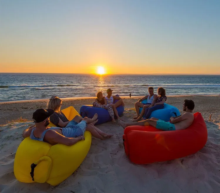 Outdoor lazy inflatable sofa air mattress nap net red cushion bed beach swimming floating airbed folding camping recliner | Мебель