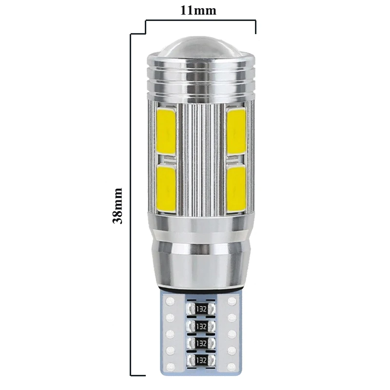 2 PCS T10 W5W 194 LED Bulb For Car Signal Light Canbus Free Error 5630 Chips 6500K 12V White Auto Wedge Side Trunk Lamps | Автомобили и