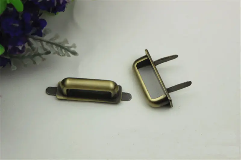 brass 4/10 шт. Meetee 25*9 мм кольцо в виде буквы D с металлическими пряжками и мостовой соединитель вешалка зажим для пакетов металлические украшения для шитья Чемодан аксессуары - Цвет: brass
