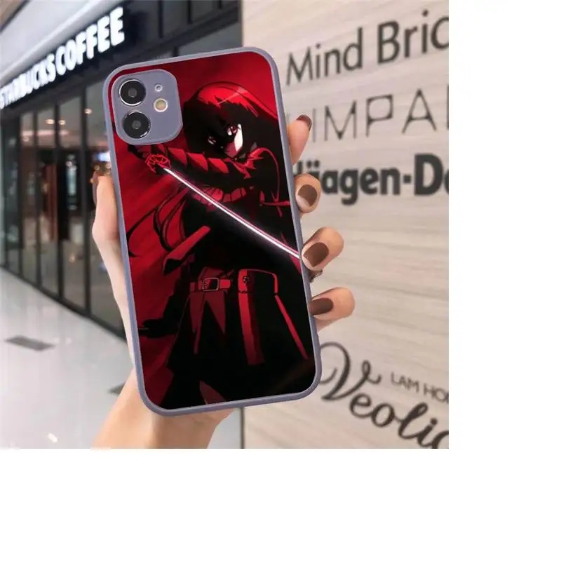 

Akame Ga Kill Anime Girl Phone Case Matte Transparent for iPhone 7 8 11 12 s mini pro X XS XR MAX Plus cover funda