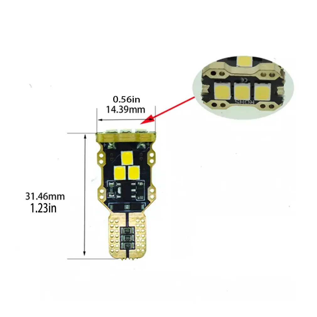 

High Power Auto Bulb White DC 12V Car Reverse Back Light 9led T15 W16W 45 SMD 4014 Turn Signal Lamp Light