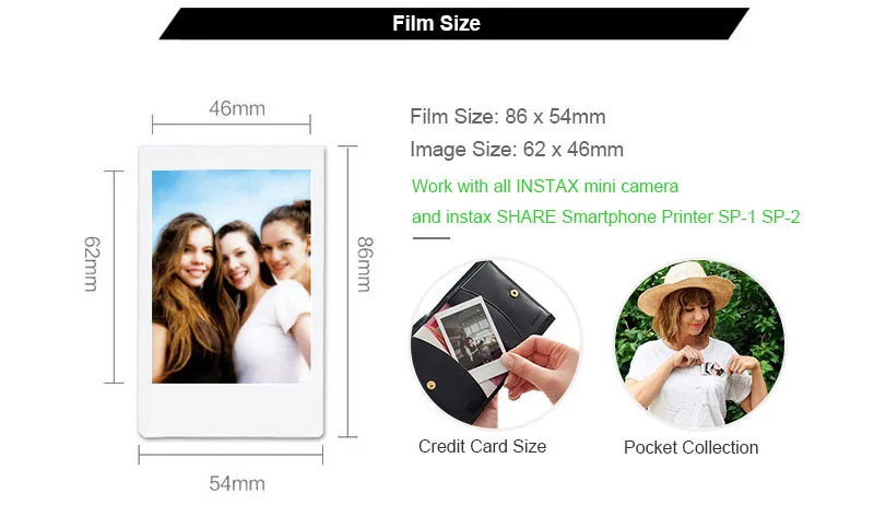Подлинная Fujifilm Instax Mini 8 9 цветная фотобумага 10 шт. для Fuji 9 8 7s 50 90 25 70 Share SP-2 SP-1 Liplay мгновенная камера