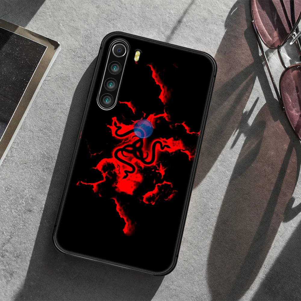 

Razer Brand Phone Case Cover Hull For XIAOMI Redmi 7 7a 8 8a 9 10X NOTE 6 7 7s 8 8t 9 9s Pro Max black Funda Fashion Etui Tpu