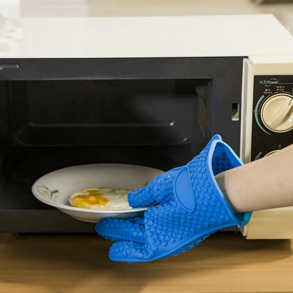Кухня микроволновая печь Изолированная перчаткой термостойкие силиконовые