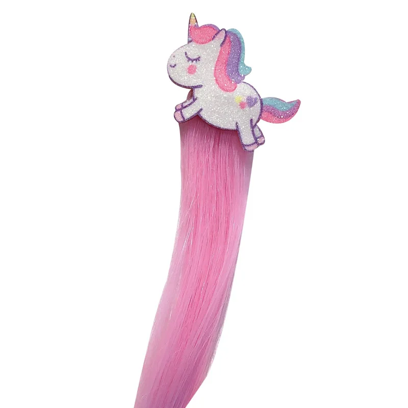 

The Wig Animal Unisex Hairpins Pink Cartoon CAT Unicorn Horse Rainbow Cute Hairbands For Children girls Barrettes