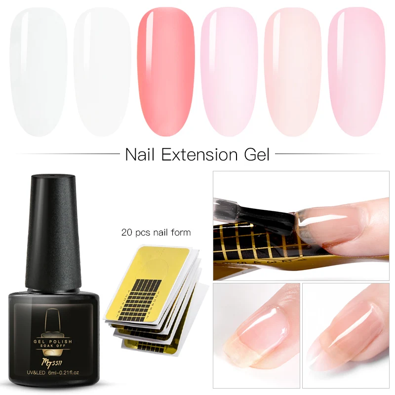 Набор акриловых гелей для быстрого наращивания ногтей Mtssii кристальный уф гель