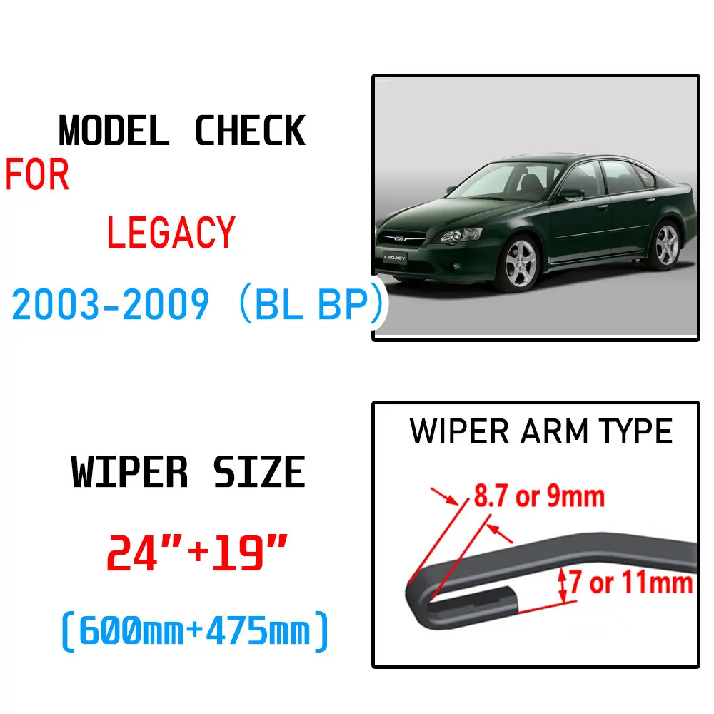 Щетки стеклоочистителя для Subaru Legacy BL BP 2003 2004 2005 2006 2007 2008 2009 | Автомобили и