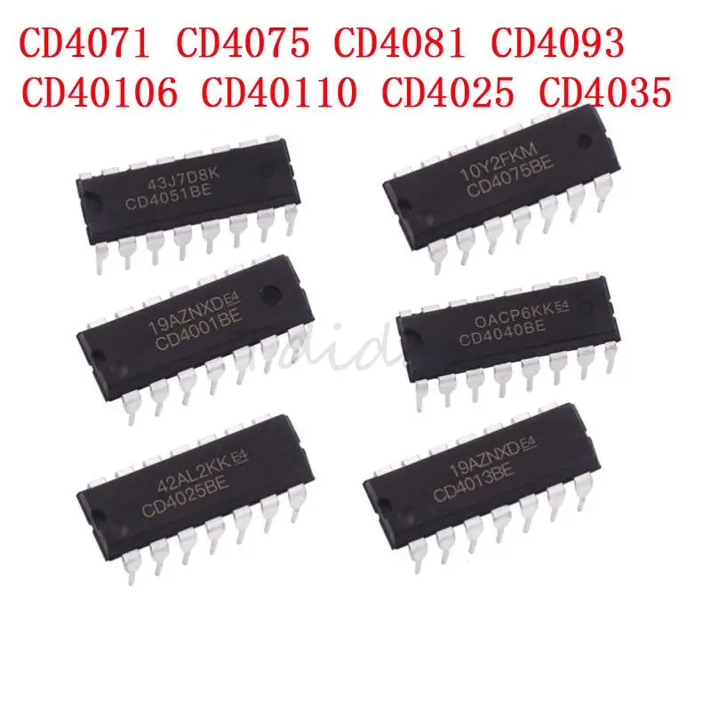 Логический чип CD4071 CD4075 CD4081 CD4093 CD40106 CD40192 CD4025 CD4035 CD4027 DIP14 DIP16 новинка 10