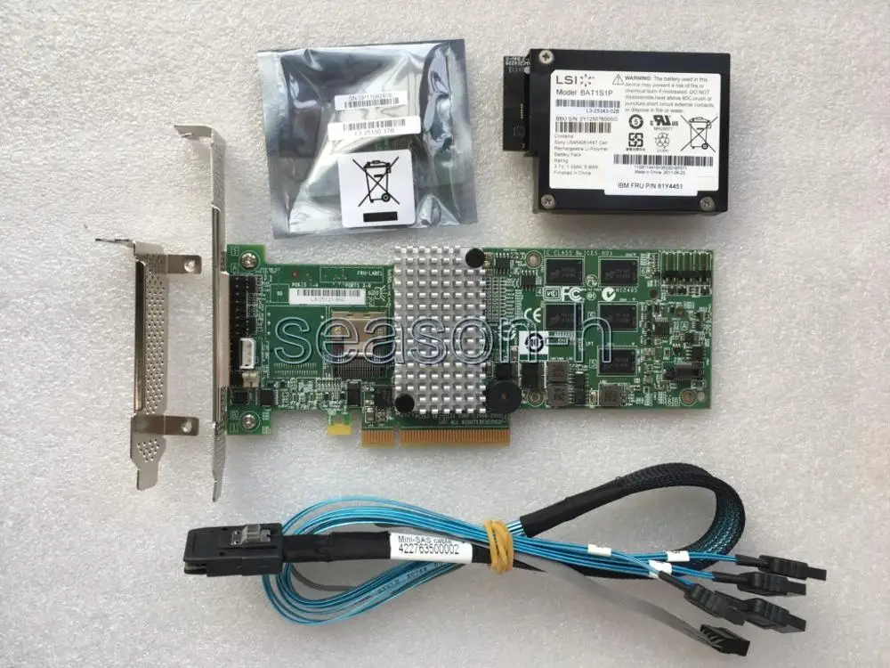 

LSI MegaRAID 9260-4i 4-Port 6Gb/s PCI-E RAID CARD+LSI BBU08+8087 cable+LSI00292