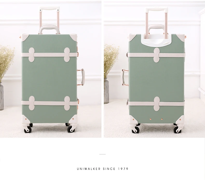 UNIWALKER 1" 20" 2" 24" 2" Винтажный чемодан для путешествий, устойчивый к царапинам багаж на колесиках, сумки 20 для переноски багажа