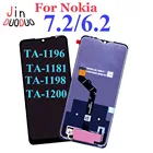 ЖК-дисплей с сенсорным экраном в сборе для Nokia 7,2 TA-1196 TA-1181 TA-1178, сменный ЖК-дисплей для Nokia 6,2 TA-1198 TA-1200