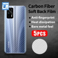 5pcs matte carbon fiber back film for oppo realme gt neo 2 8 7 7i 6 pro soft cover film for realme q3 pro back protective cover