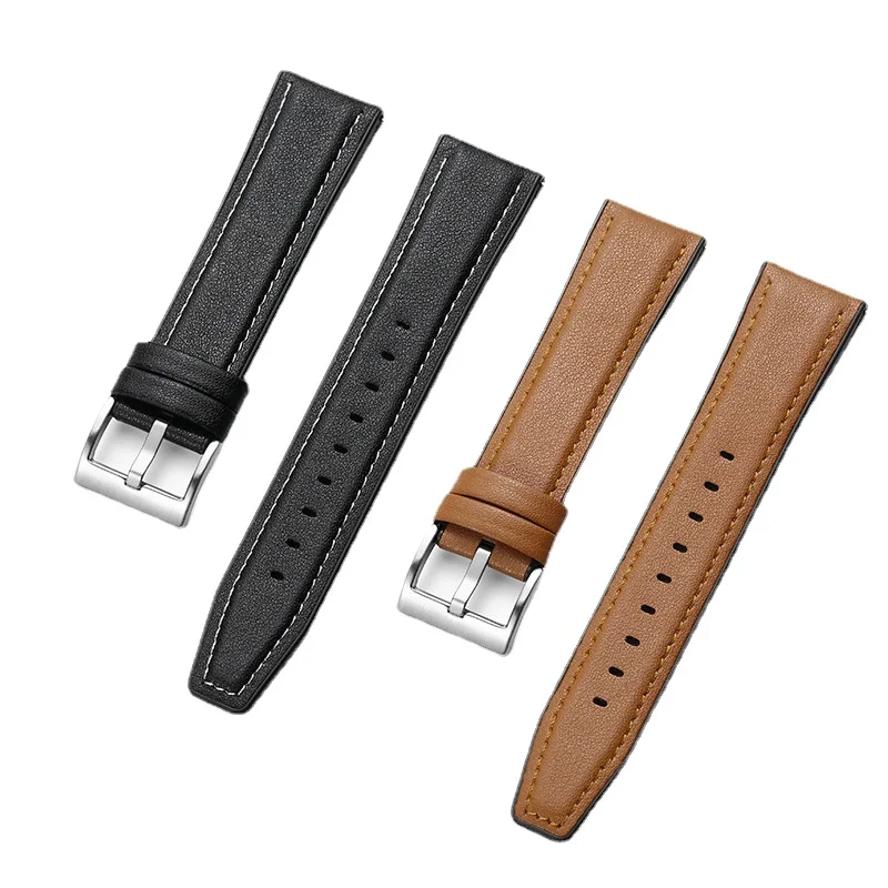 Rubber bottom +Super fiber leather wrist strap quick release ear 20/22mm for Huawei GT2 Samsung Galaxy  watchs