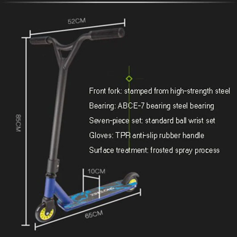 Scooter professional stunt freestyle street surf scooter skateboarp wheel BMX extreme sport | Спорт и развлечения