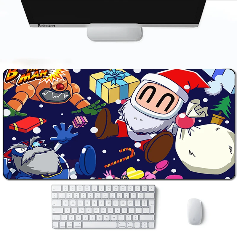 

Mouse Pad Bomberman Large Esport Keyboard Rubber Games Accessories Tablet Game Desk 400X900 Desk Mat Game Tappetino Mousepad