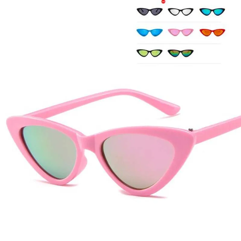 Детские солнцезащитные очки кошачий глаз модные брендовые с защитой от