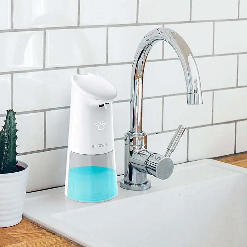 

BlitzWolf 240mL Non Contact Touch Free Automatic PIR Foam Soap Alcohol Dispenser Bottle Hand Sanitizer Gel Washing Box Holder