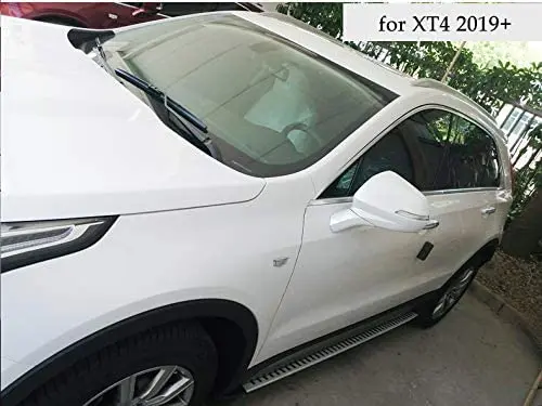 

2 Pieces Fit for 2019 2020 Cadillac- XT4 Aluminum Alloy Running Board Side Step Nerf Bar Platform Protector - Silver