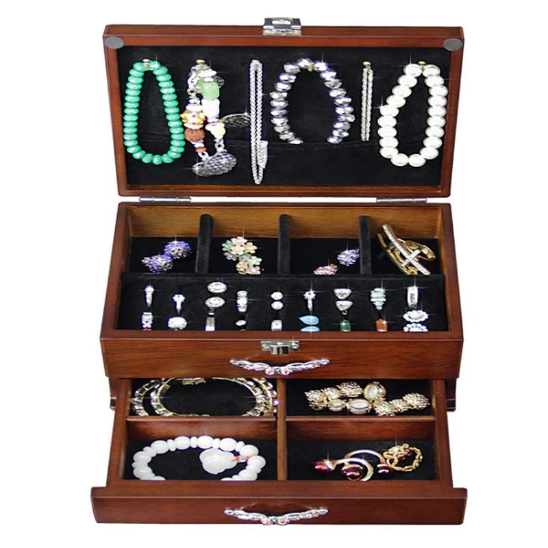 

Solid Wood / Wooden Jewelry Box Protector Jewelry Storage Box