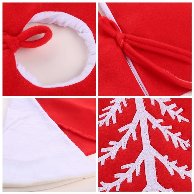 

Non-Woven Christmas Tree Skirt Aprons Golden Edge Santa And Snowman Decoration For Home Xmas Tree Skirt New Year Supplies S2 S2
