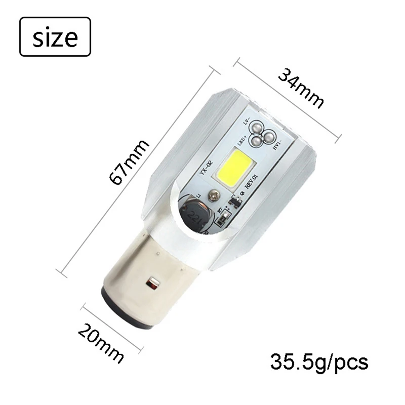 Led Motorcycle Headlamp Scooter Bulb H6 Ba20d 6000k Atv Accessories Lamp |