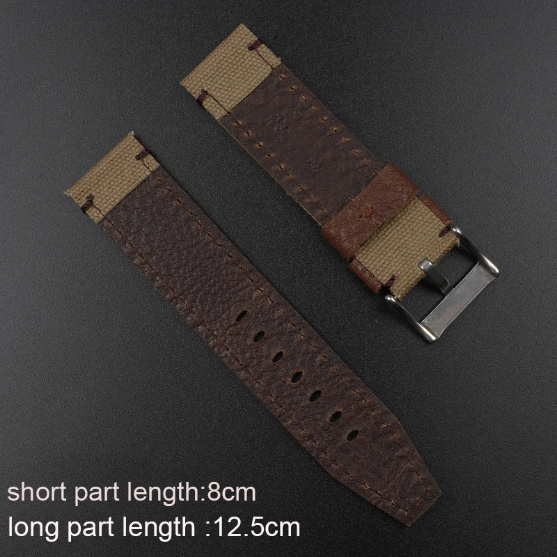 Ремешок для часов Onthelevel из холщовой кожи сменный Браслет военных