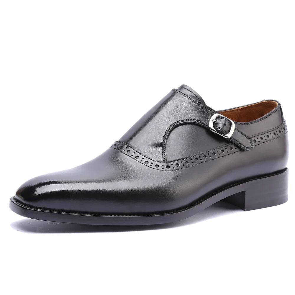 Мужские туфли-Монки из натуральной кожи Роскошная Брендовая обувь ручной работы