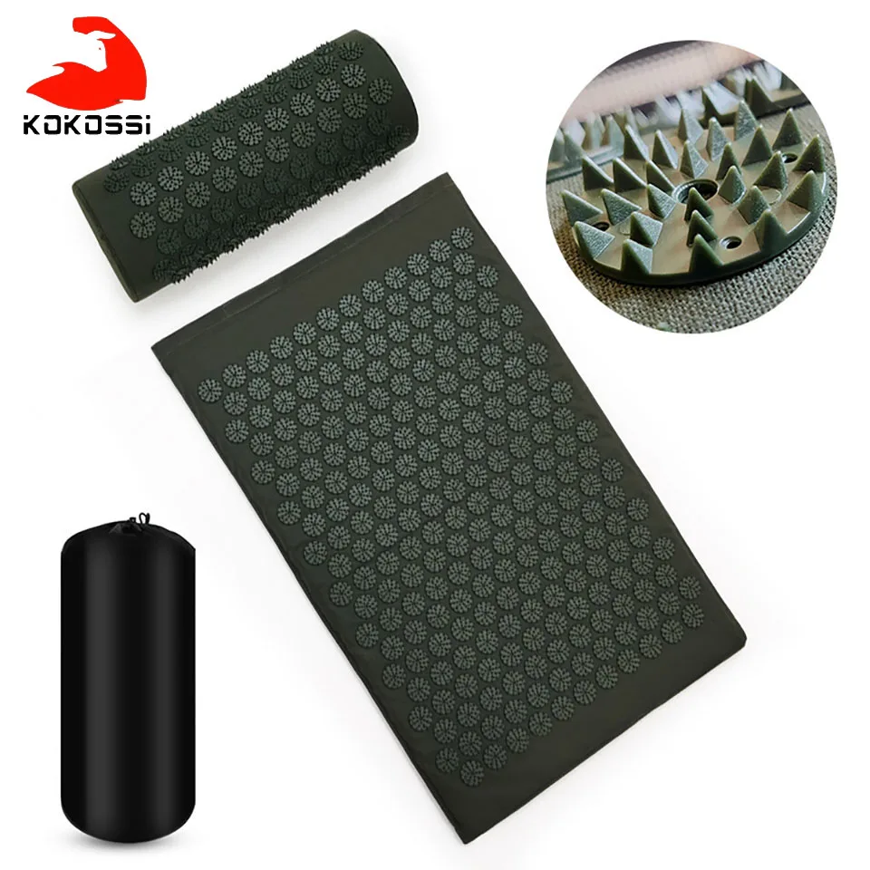 KoKossi Йога массажный коврик акупрессурном коврике для облегчения боли в спине шеи