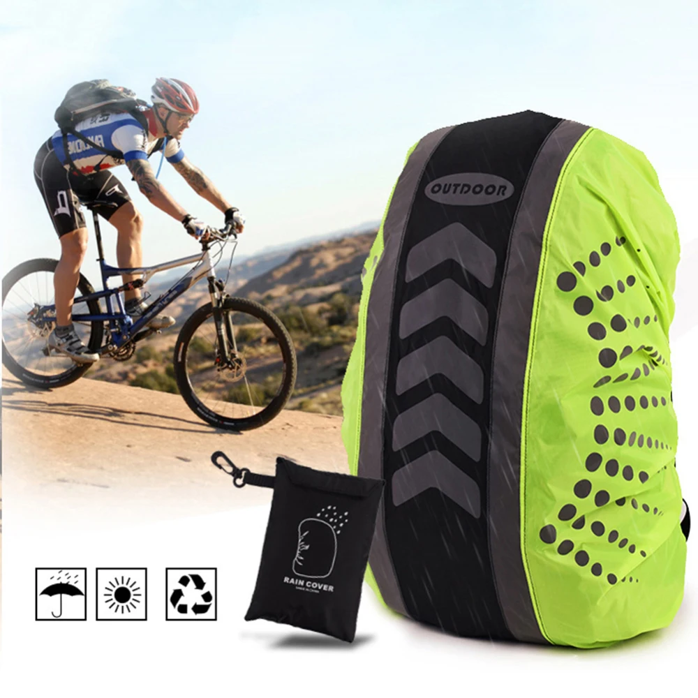 1 шт. полиэстер рюкзак дождевик водонепроницаемый высокая видимость