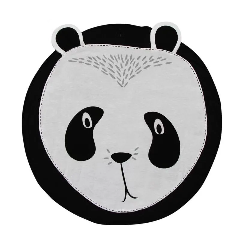 panda Игровой коврик мультфильм животных Детская мозаика новорожденных ползание младенца одеяло хлопок Круглый Пол коврик, мат для Детская комната Декор - Цвет: panda