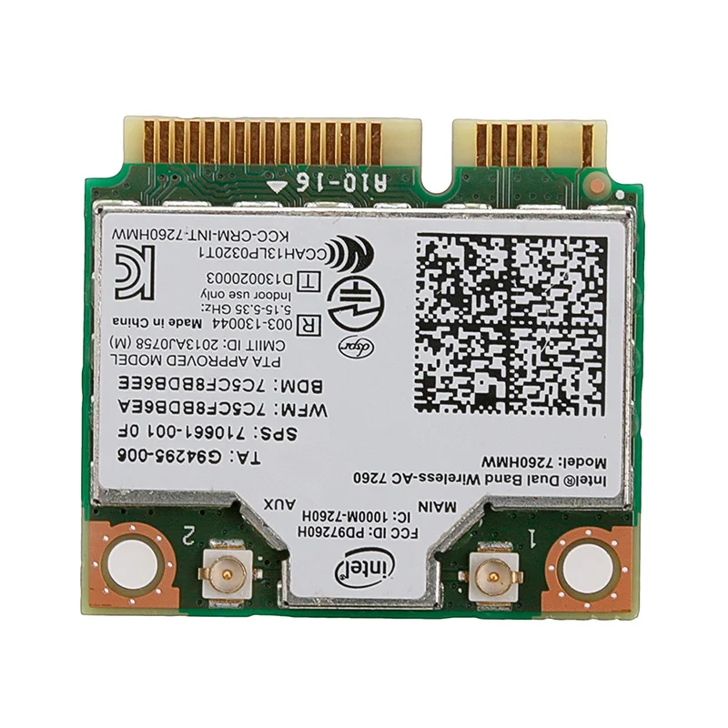 

Двухдиапазонная Беспроводная плата AC 7260HMW Mini PCI-E BT4.0 для hp SPS 710661-001