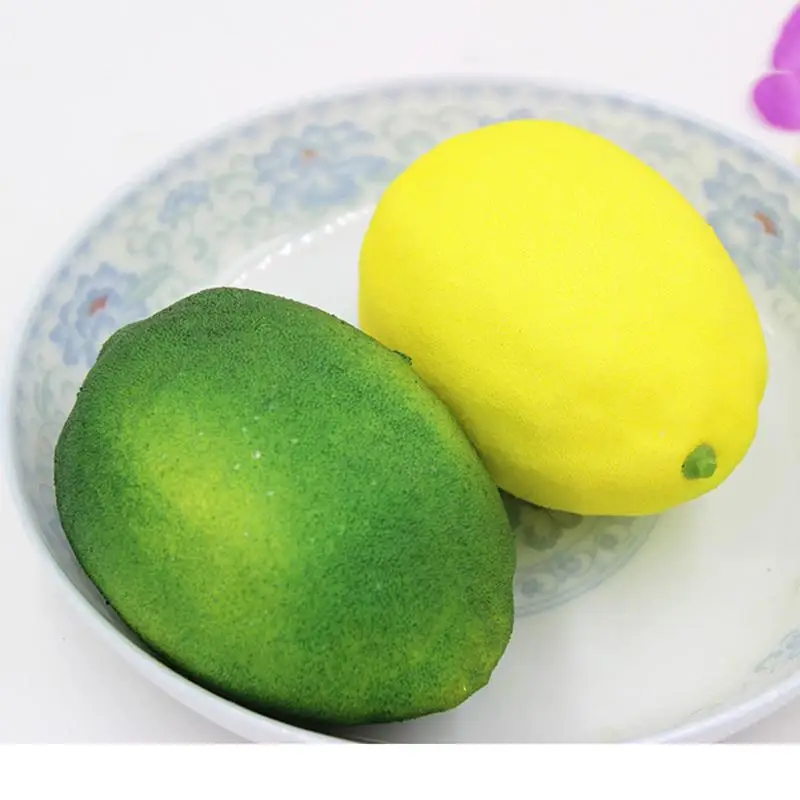 

1pc Vegetables fruit Model House Kitchen Party Home Decoration fruit Bubble simulation Fake Lemon fruits Artificial