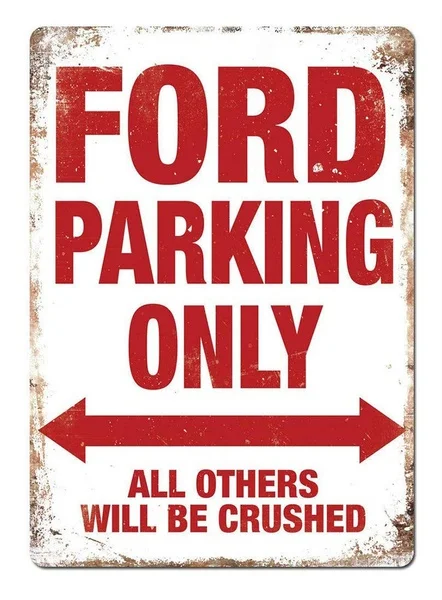 

Ford Parking Only Retro tin sign nostalgic ornament metal poster garage art deco bar cafe shop