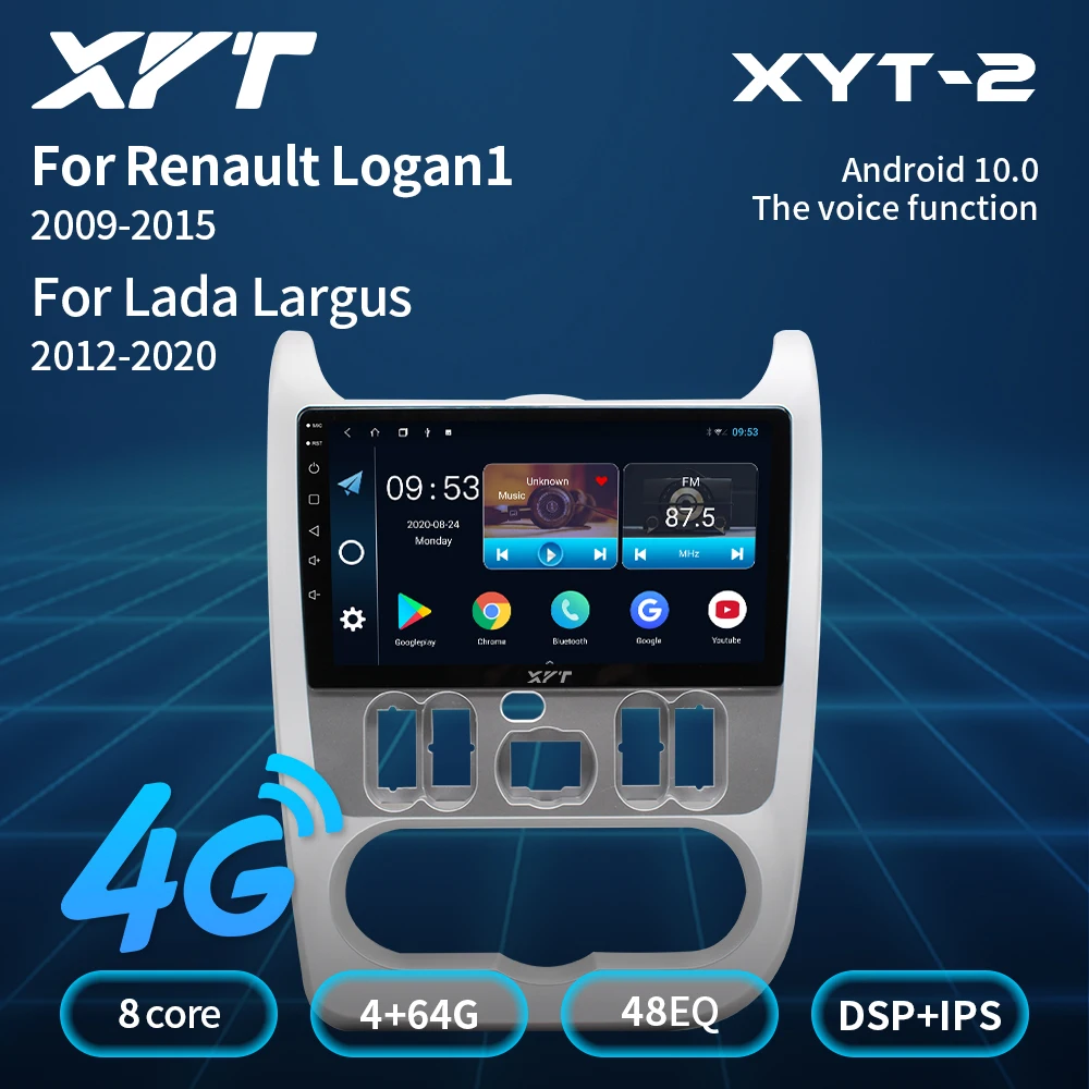 Автомобильный Мультимедийный MP3-плеер XYT на Android для Lada Largus Lergus 2012 - 2020 с экраном