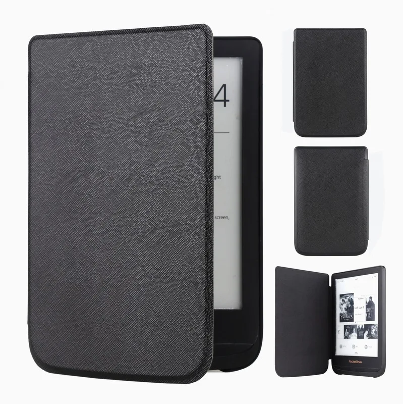 Тонкий кожаный чехол для Pocketbook Touch Lux 4 627 HD3 632 Basic2 616 Ereader|Чехлы планшетов и