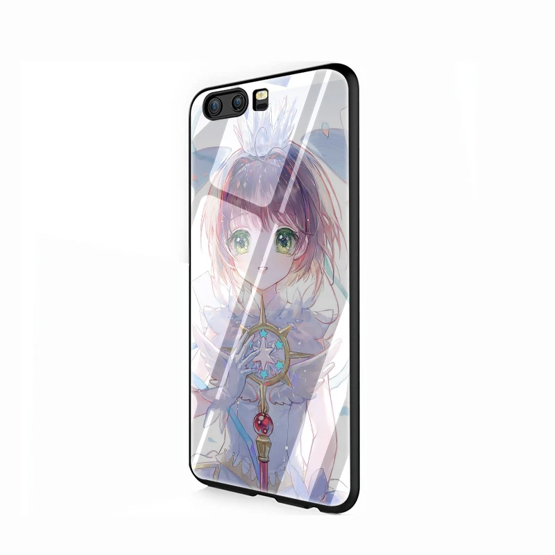 G6 EWAU карта Captor Sakura закаленное стекло телефон чехол для Huawei P10 P20 P30 mate 20 Lite pro P Smart Y6 Y9 Honor 8X9 10 - Цвет: G6