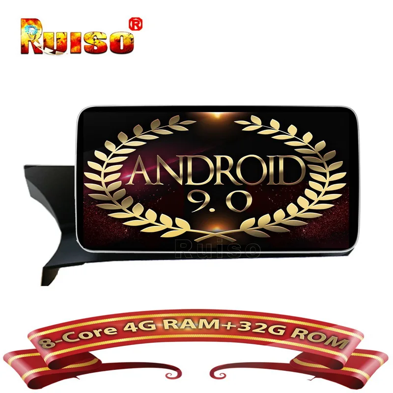 Автомобильный DVD проигрыватель Ruiso 4 Гб + 32 ГБ для Benz C Class W204 (2011 2014) Android 9 0 gps аудио