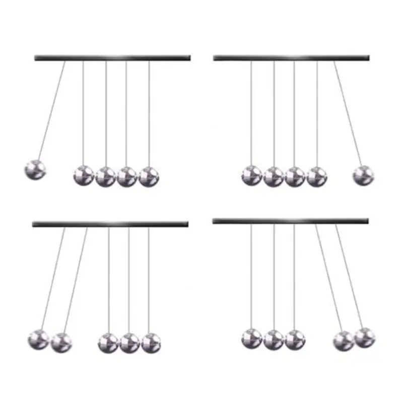 

Newton's Cradle Steel Balance Ball Pendulum Desk Toys Games Desk Home Decoration