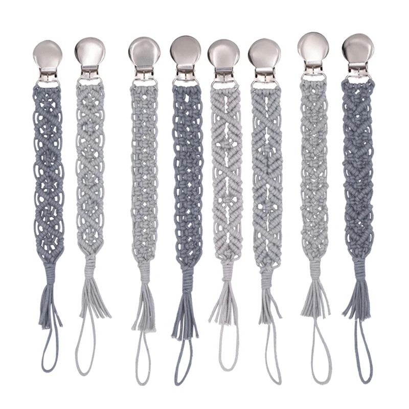 Зажим для соски пустышки ручной работы винтажная хлопковая пряжа держатель