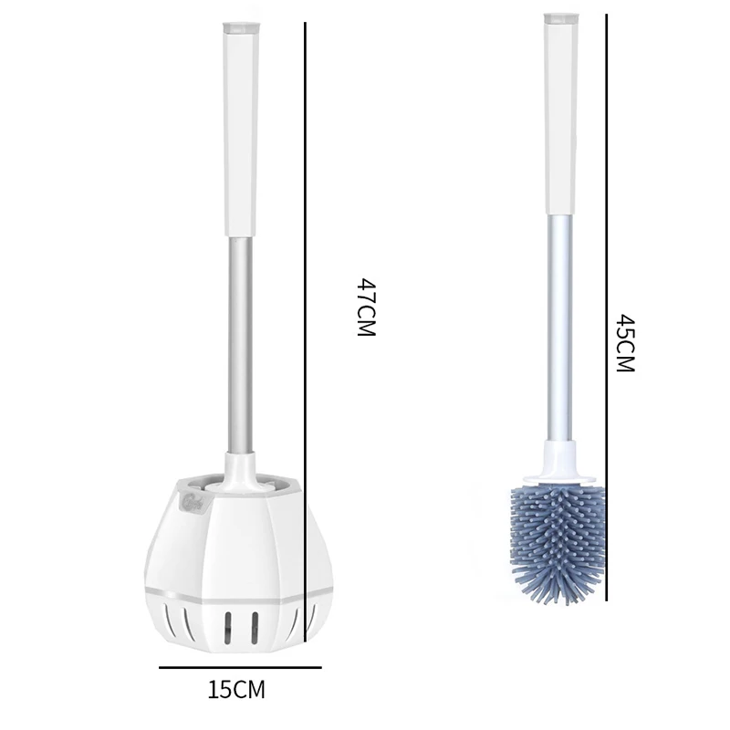 

PEISI Punch-Free TPR Silicone Head Toilet Brush Wall-Mounted Bathroom Quick Draining Clean Tool Household Bathroom Accessories