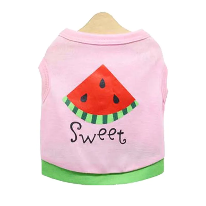 Летняя одежда для собак хлопковый жилет щенков чихуахуа маленького и среднего