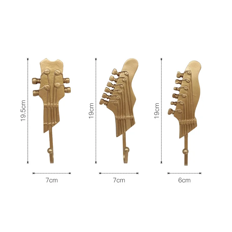

Three-piece Guitar Hook Decorative Resin Crafts Home Decoration Wall Hook