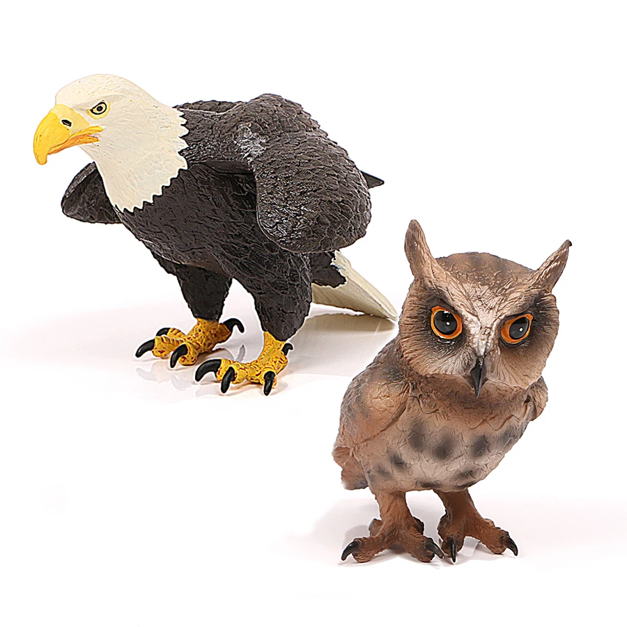 

Simulation Big Eagle Owl PVC Animal Models Figurines White-headed Eagle For Garden decorations Collectible Action Figures Toys