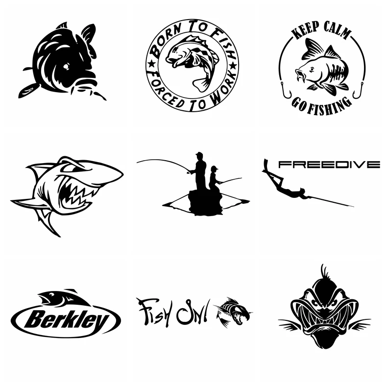 Автомобильная наклейка забавных стикеров для рыбалки автомобильная на зеркало